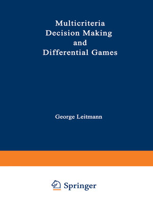 cover image of Multicriteria Decision Making and Differential Games